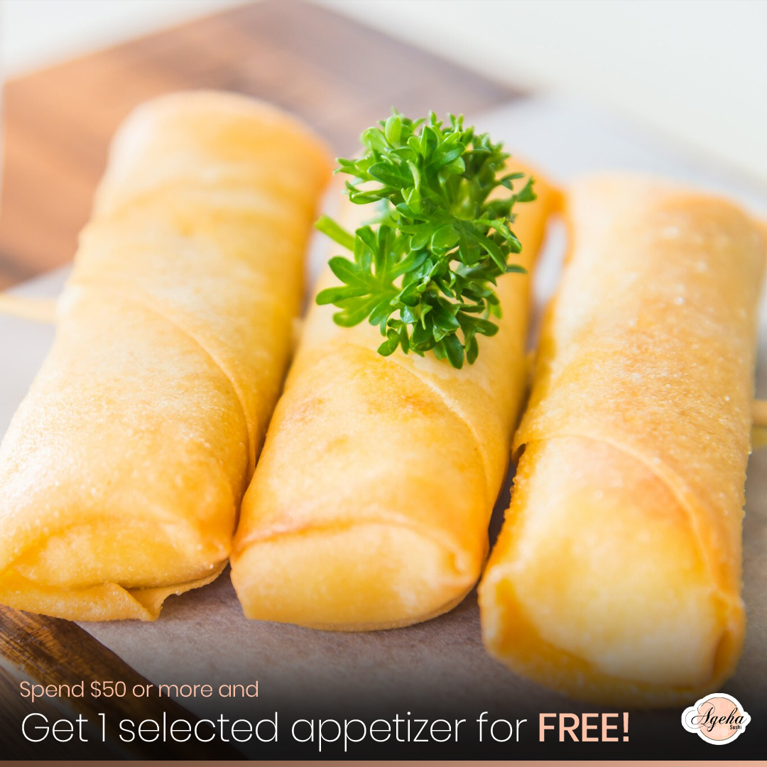 When you spend $50 or more, WE’LL GIVE YOU ONE OF THE APPETIZERS FOR FREE!

1. Edamame
2. Harumaki
3. Shumai

Visit us to take advantage of this great offer!
–
#NY #NewYork #NYC
