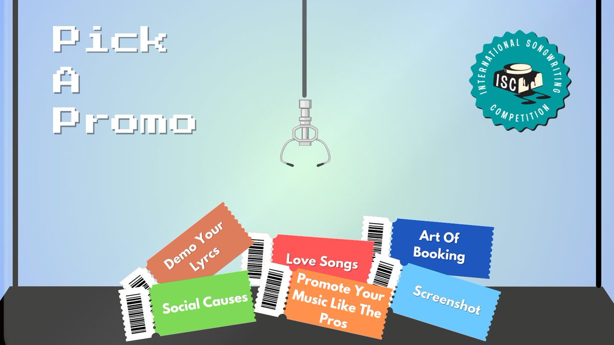 intlsongcomp's tweet image. Did you miss a promotion? Pick A Promo lets you submit to any ISC 2024 special promotion!
With just 3 days left, this is your last chance to showcase your music and compete for over $200,000 in prizes! Submit today at tinyurl.com/h4tesvbc
#isc24 #songwritier #singersongwriter