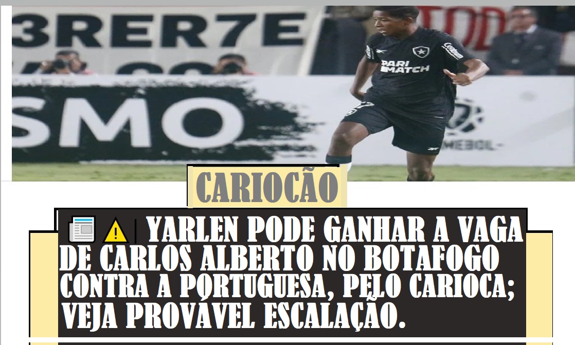fogopress1's tweet photo. 📰⚠️| YARLEN PODE GANHAR A VAGA DE CARLOS ALBERTO NO BOTAFOGO; VEJA PROVÁVEL ESCALAÇÃO

A provável escalação do Botafogo, tem Raul; Kauê Leonardo, Kawan, Serafim e Lucyo; Newton, Kauê e Patrick de Paula; Yarlen(Carlos Alberto), Matheus Nascimento e Vitinho.

🗞️GE https://t.co/7eUIz1jxQT