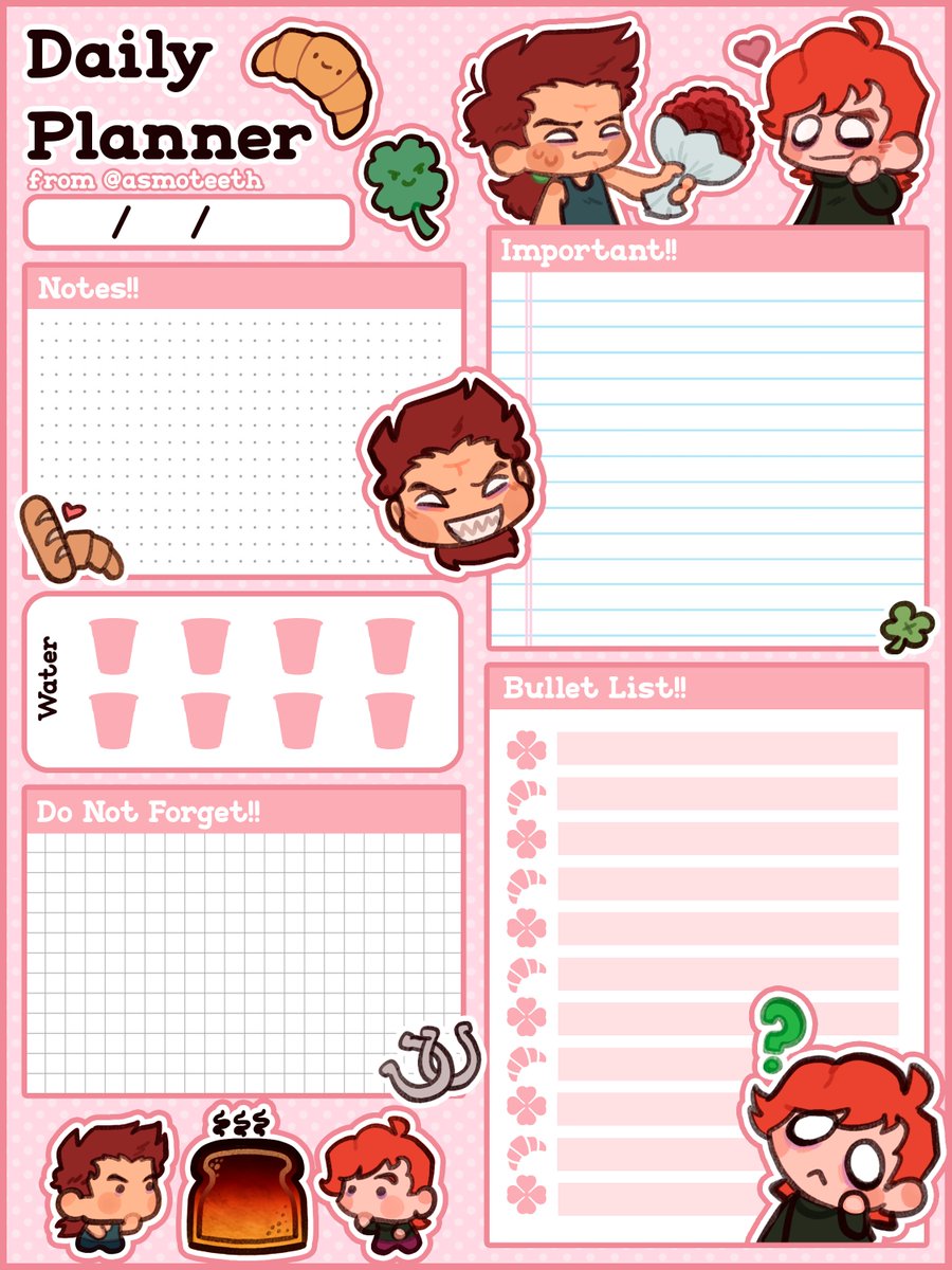 elheavybutch's tweet photo. Burnt Bread Daily Planner !! #PunchOut #BurntBread https://t.co/l2IGpRLKM6