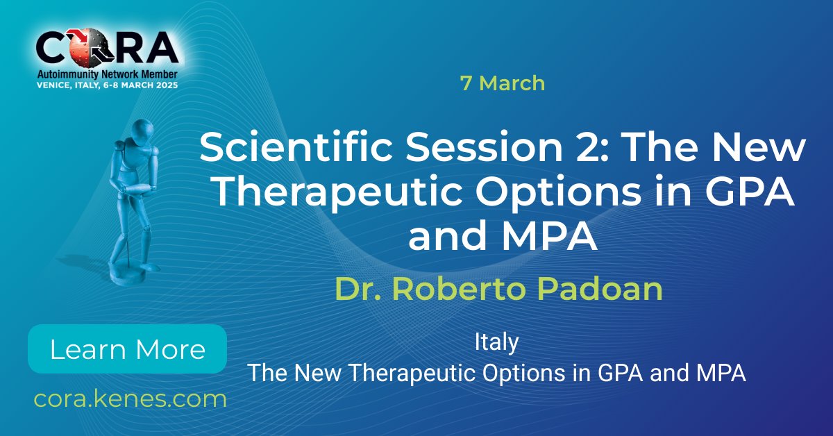 roberto_padoan's tweet photo. Talking about #ANCA associated #vasculitis at #CORA2025 in Venice, March 6-8! 🌍 Join me &amp; save on registration until 12 Feb. Let’s connect &amp; debate in Venice! 🙌 #Rheumatology #Autoimmunity https://t.co/bts6Ioe4Qk https://t.co/nvl42XVX5g