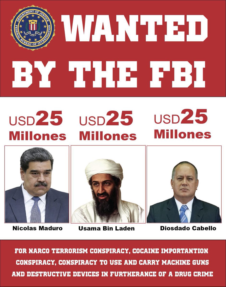 Debemos comenzar a moldear el lenguaje para que a Maduro se lo considere como el terrorista que es.

Necesitamos que la comunidad internacional lo empiece a considerar el Bin Laden latinoamericano. No se lo debe tratar como político, sino como un terrorista de máxima