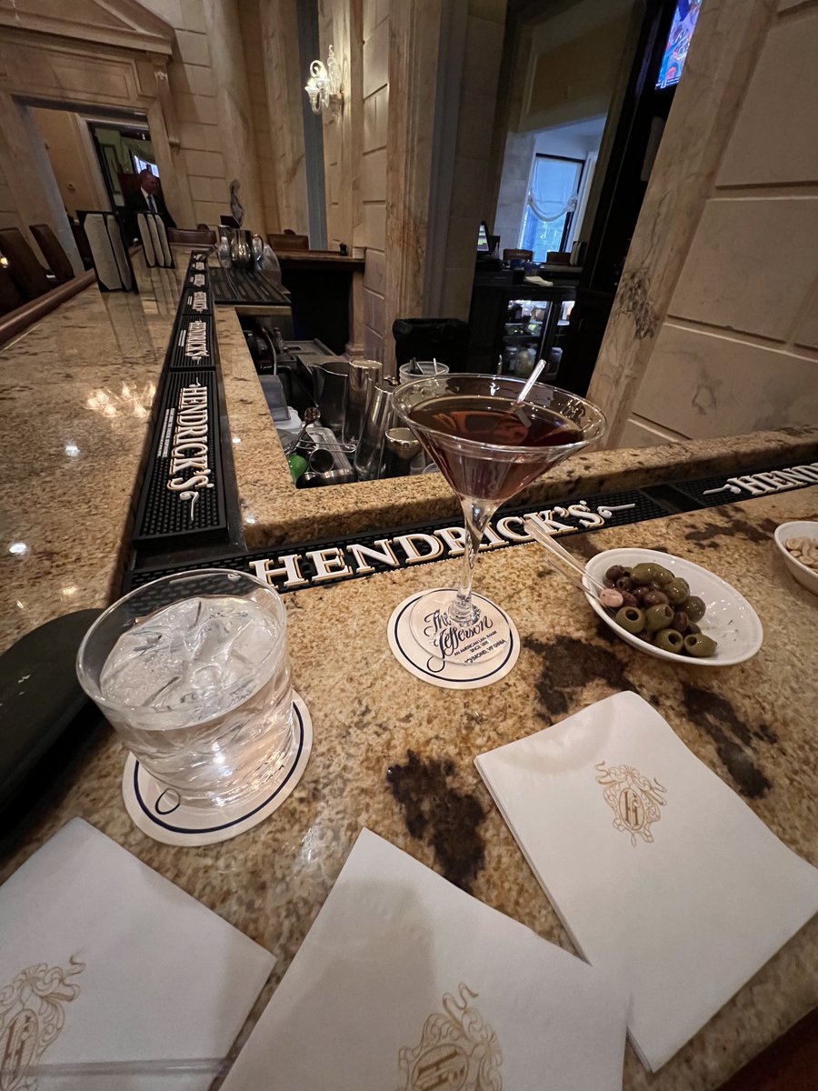 What is it about a Manhattan "Up" at a Classic Hotel Bar?  #thejeffersonhotel