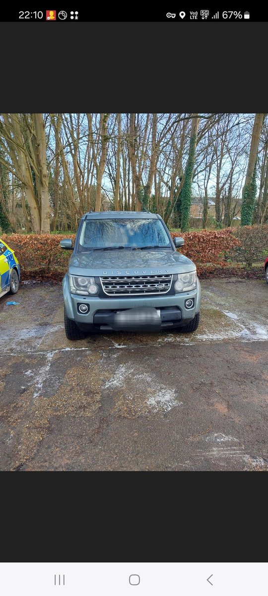 #Team1 located this #Stolen vehicle in #NewAshGreen last night after locals reported a suspicious vehicle. Vehicle #Seized for #Forensics &amp; returned to a grateful owner. ^SK