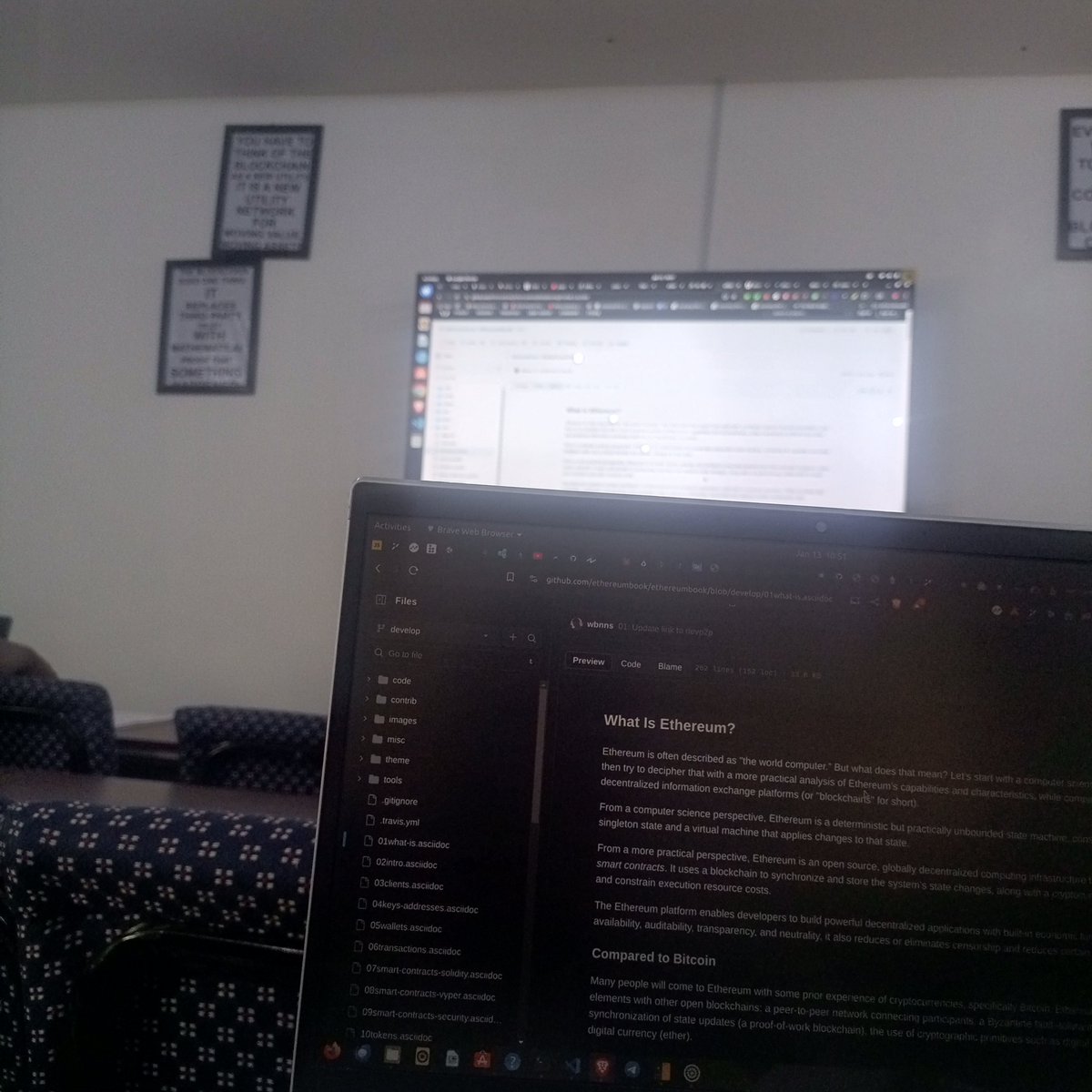 codeX_james's tweet image. Brick by brick,
Day by Day,
One little step after another.
That's how history is made.

Just trying to enjoy the process.
Exploring the etherum book.

#WeekTwo @blockfuselabs .