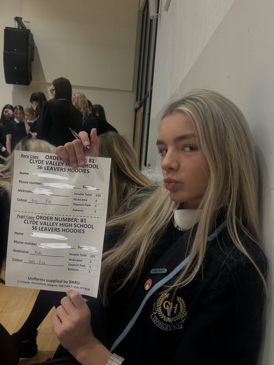 Leavers hoodies orders are in!!! We spent some of our afternoon choosing our leavers hoodies🥹Can’t believe we only have a few months of school left, we are all making the most of every day! #clydevalley #thevalley #memories