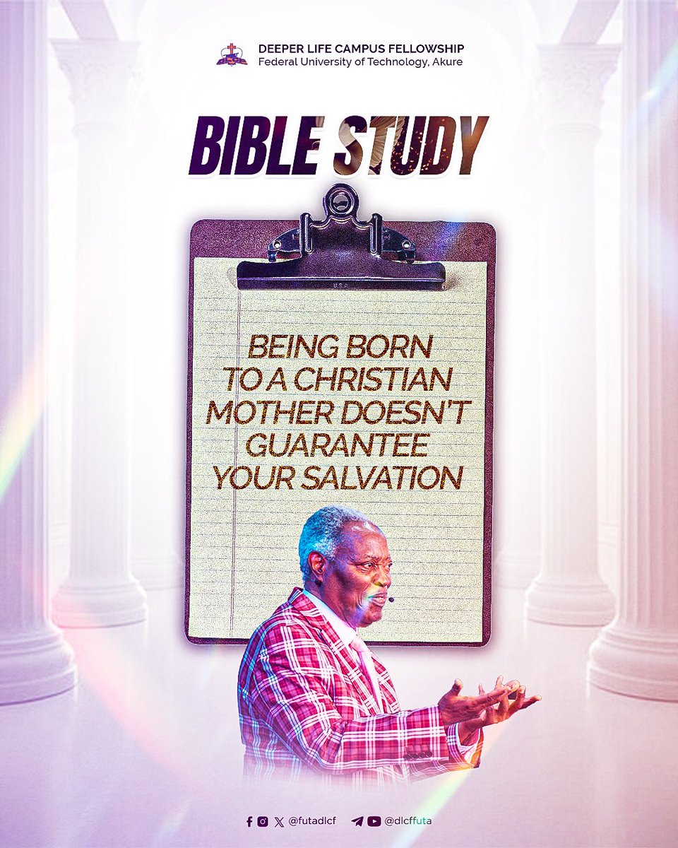 FutaDlcf's tweet photo. Take a moment to reflect on these key lessons from tonight’s Monday Bible Study. What stood out to you the most?
#MondayBibleStudy #BibleStudyWithKumuyi #DLCFFUTA https://t.co/4wBjNLughe