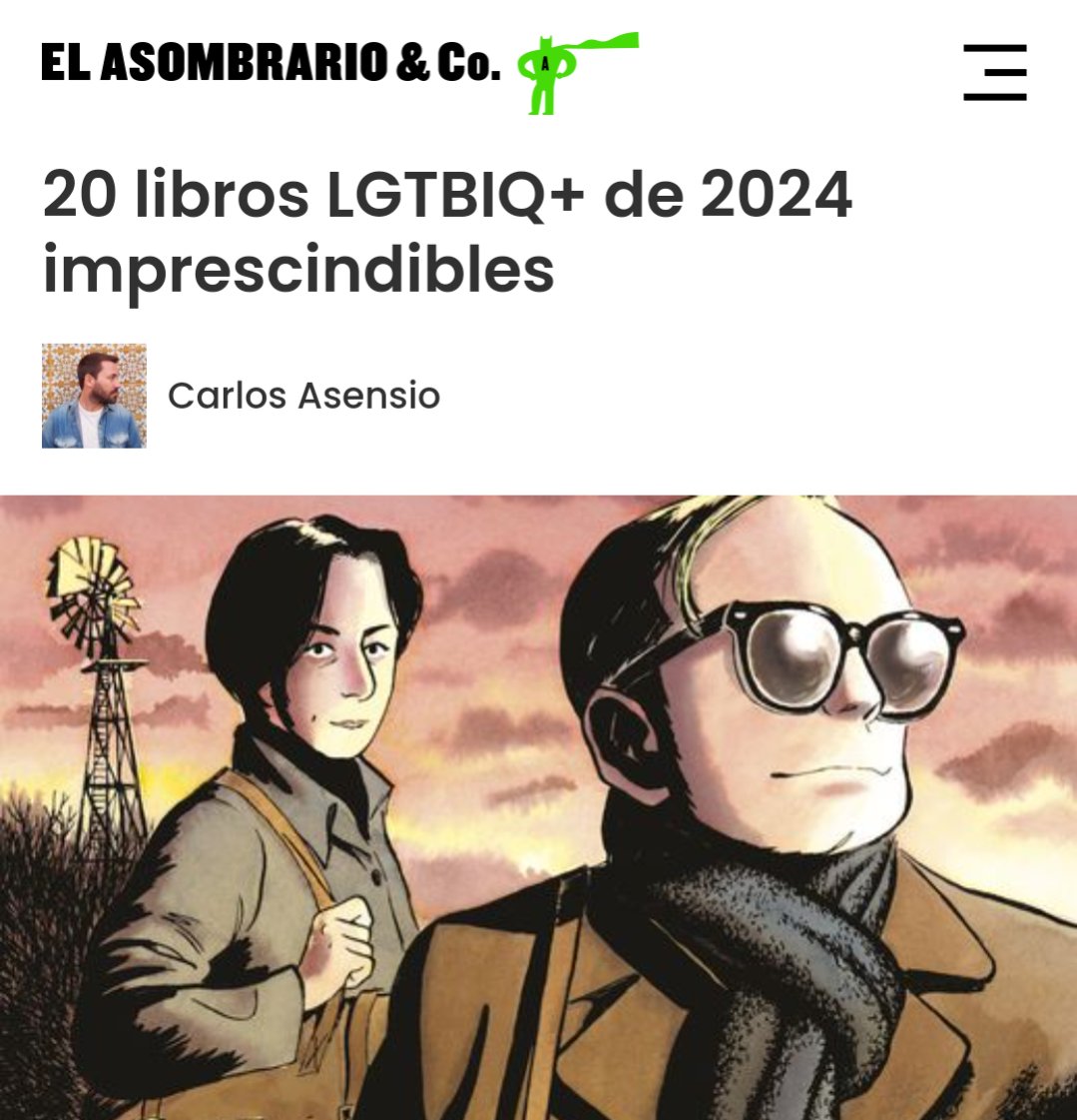 Felicísimo de traeros un añito más (¡y ya van 5!) mi particular lista de libros queer recomendados para <a href="/Elasombrario/">El Asombrario & Co.</a>. Perdón desde ya por todo lo que se ha quedado fuera, pero cada año es más difícil elegir con todo lo bueno que se publica 💕🏳️‍🌈 
elasombrario.publico.es/20-libros-lgtb…