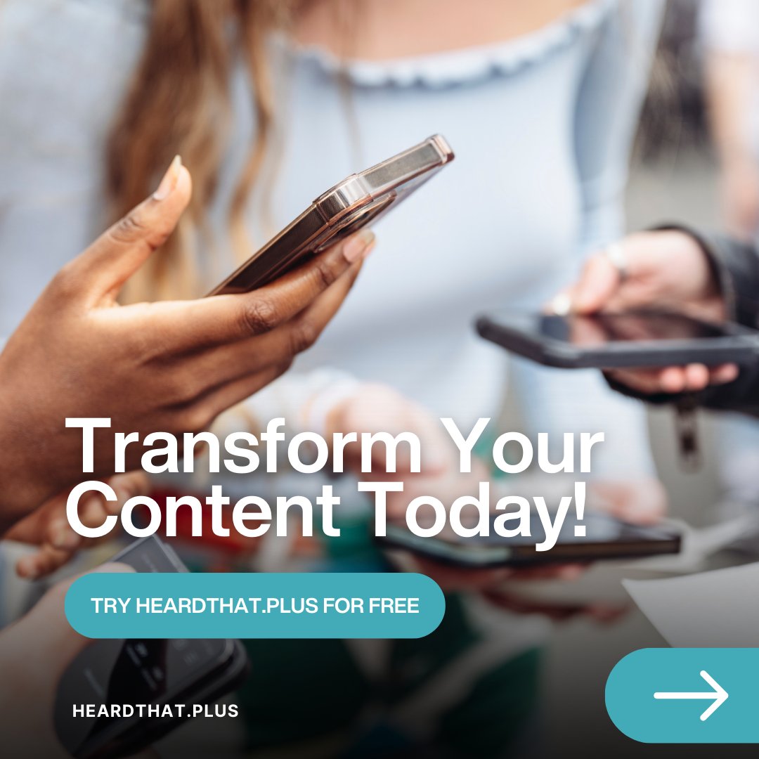 heardthatai's tweet photo. 🎙️ Struggling with bad captions &amp; noisy audio? HeardThat Plus makes it easy:

1️⃣ Upload your video.
2️⃣ Clean the audio in minutes.
3️⃣ Export with clear sound &amp; accurate captions.

Deliver engaging, easy-to-understand content! Try it FREE: https://t.co/zq128IQogU 🙌 https://t.co/ToHUYDXv0t
