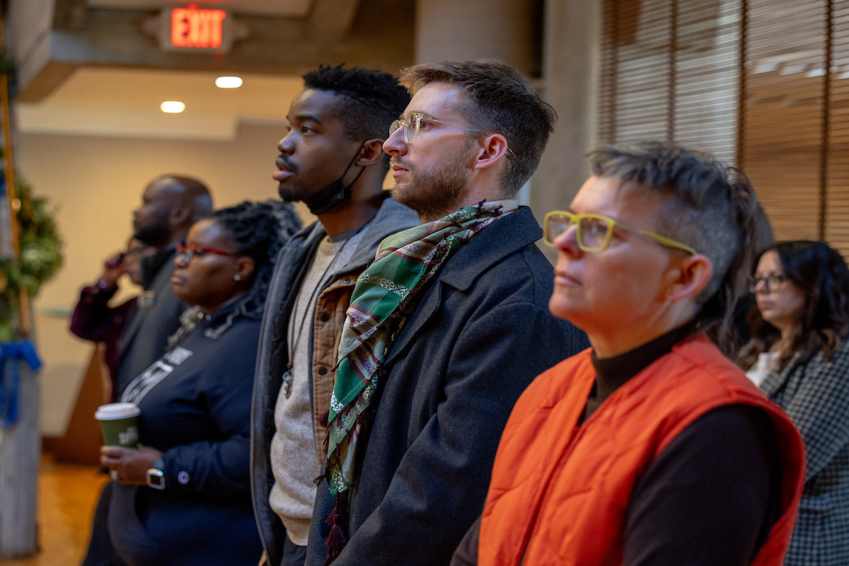 EmoryUniversity's tweet photo. This past Thursday Emory faculty, staff, students and community members gathered at Cannon Chapel to watch the televised memorial service for President Jimmy Carter together and to share their memories and reflections. https://t.co/8yDyyz1Hue #CarterAtEmory https://t.co/gozZYrPowA