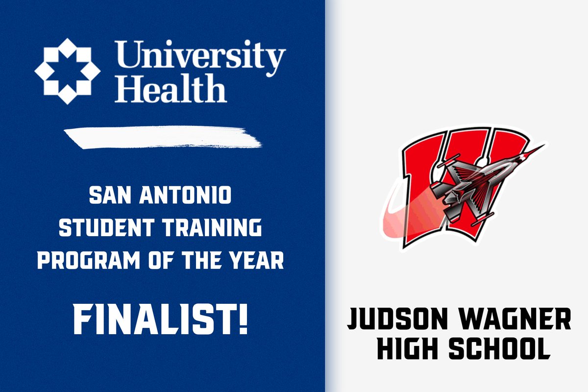 Dave Campbell's Texas Football — TexasFootball.com (@dctf) on Twitter photo Judson Wagner High School is up for the San Antonio Student Training Program of the Year Award presented by <a href="/UnivHealthSA/">University Health</a>!
Voting is UNLIMITED through February 14th.
Link: texasfootball.com/san-antonio-st…
<a href="/JISD_ATHLETICS/">Judson ISD Athletics</a> <a href="/JudsonISD/">Judson ISD 🍎</a> <a href="/KarenWagnerHSFB/">Wagner T-Bird Football</a> Judson Wagner High School is up for the San Antonio Student Training Program of the Year Award presented by <a href="/UnivHealthSA/">University Health</a>!
Voting is UNLIMITED through February 14th.
Link: texasfootball.com/san-antonio-st…
<a href="/JISD_ATHLETICS/">Judson ISD Athletics</a> <a href="/JudsonISD/">Judson ISD 🍎</a> <a href="/KarenWagnerHSFB/">Wagner T-Bird Football</a>