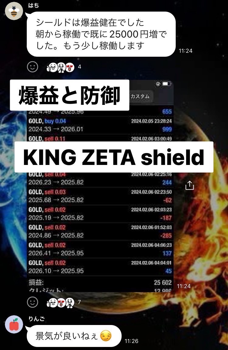 NaeedAhmad's tweet photo. 🔥💥🔥💥🔥💥🔥
　
　　　ゴールドEA
　　KING ZETA Shield

🔥💥🔥💥🔥💥🔥

ZETAチームが誇る最新作のゴールドEA‼️

ZETA2の爆益は保ちつつ防御力を強化し、RSIフィルターを搭載🔥
優位性の高いエントリーで勝率を飛躍的に高めました。

FX自動売買ZETAコミュニティ
https://t.co/GSy9f1WPHl

7.29 https://t.co/apB1hpaCly