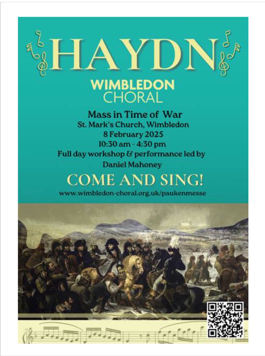 Wimbledon Choral 🎶 (@wimbledonchoral) on Twitter photo Come & give your vocal chords a wonderful work out at our #ComeandSing workshop on Saturday 8 Feb in #Wimbledon. Led by <a href="/dmahoneymusic/">Daniel Mahoney</a> it’s a sociable and informal day, a not-to-be-missed chance to sing #Haydn’s Mass In Time Of War (Paukenmesse). Book now trybooking.com/uk/events/land… Come & give your vocal chords a wonderful work out at our #ComeandSing workshop on Saturday 8 Feb in #Wimbledon. Led by <a href="/dmahoneymusic/">Daniel Mahoney</a> it’s a sociable and informal day, a not-to-be-missed chance to sing #Haydn’s Mass In Time Of War (Paukenmesse). Book now trybooking.com/uk/events/land…