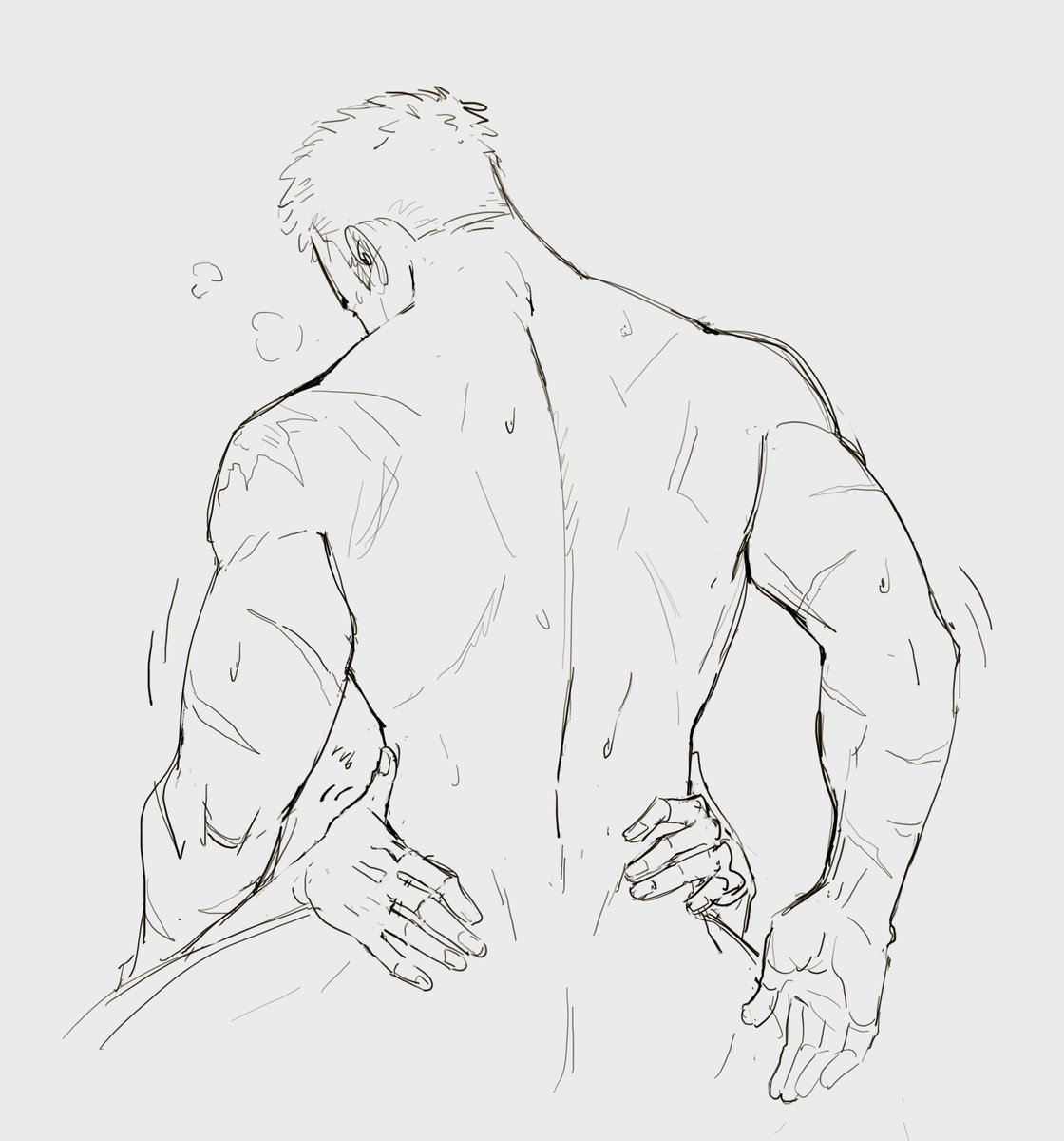 renviary's tweet photo. (uhhh nsfw!!! minors pls dni)

i like to think that sanji is obsessed w his back dimples🥰 #ONEPIECE #SanZo #zosan https://t.co/ZKFyIiF9S8