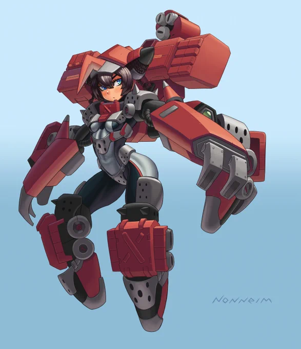 Finished comm for Mecha musume! 