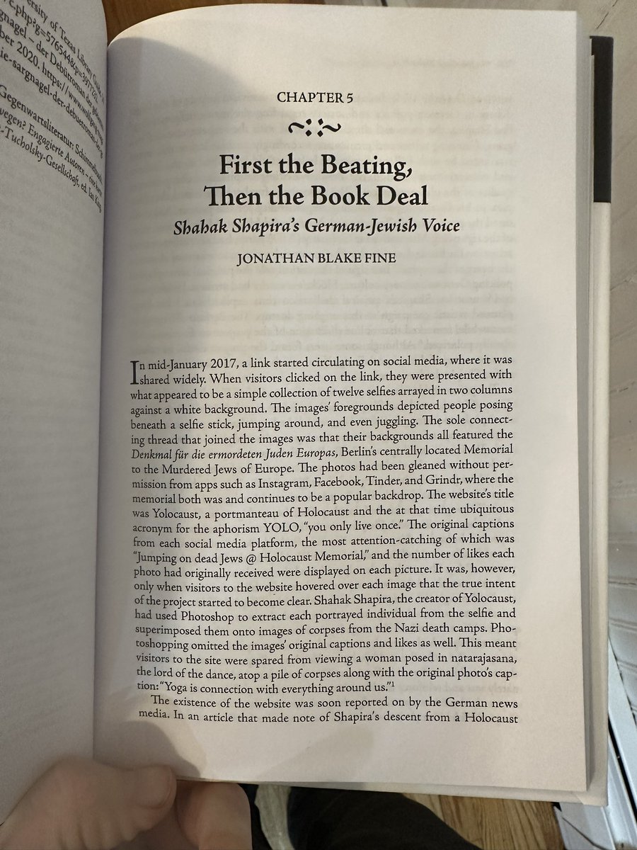Jonathan Fine (@jonathanbfine) on Twitter photo Just got my copy of Agency and Author: German Literature Beyond the Bestseller List, published by <a href="/berghahnbooks/">Berghahn Books</a> in the <a href="/TheGSA/">The GSA | @thegsa.bsky.social</a> Spektrum series. The book includes my chapter “First the Beating, Then the Book Deal: Shahak Shapira’s German-Jewish Voice” Just got my copy of Agency and Author: German Literature Beyond the Bestseller List, published by <a href="/berghahnbooks/">Berghahn Books</a> in the <a href="/TheGSA/">The GSA | @thegsa.bsky.social</a> Spektrum series. The book includes my chapter “First the Beating, Then the Book Deal: Shahak Shapira’s German-Jewish Voice”