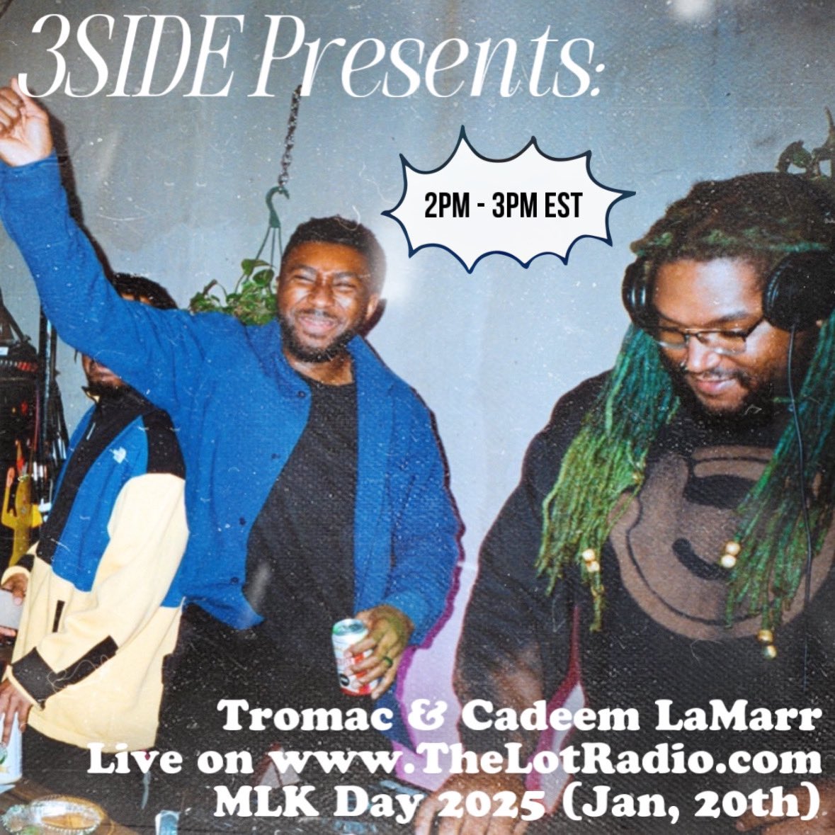 Next week 3SIDE returns to <a href="/TheLotRadio/">The Lot Radio</a> with <a href="/Tromac_wav/">Tromac 🫶🏾</a> &amp; <a href="/cadeemlamarr/">Biscotti Papi</a> ‼️🌟