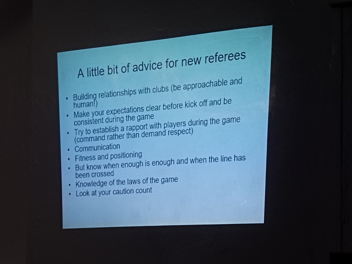 We were privileged this evening to have welcomed Kim Fisher to our Society who gave a wonderful insight into his varied experiences &amp; offered invaluable advice to our younger members.  He also acknowledged the exciting number of young referees we have in the <a href="/VoGAFL/">VoGAFL</a> this season.