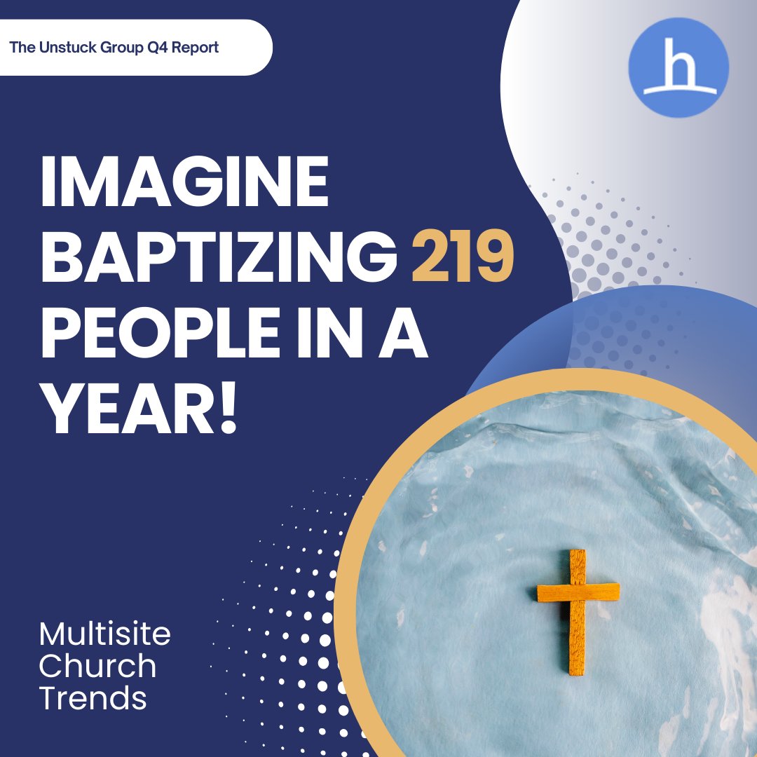 HorizonsSteward's tweet image. Imagine baptizing 219 people in a year! That’s the average for multisite churches surveyed. Focus on outreach and watch your impact multiply. 🌊 #MultisiteChurch #OutreachMatters #TheUnstuckGroup hubs.ly/Q031BZGn0