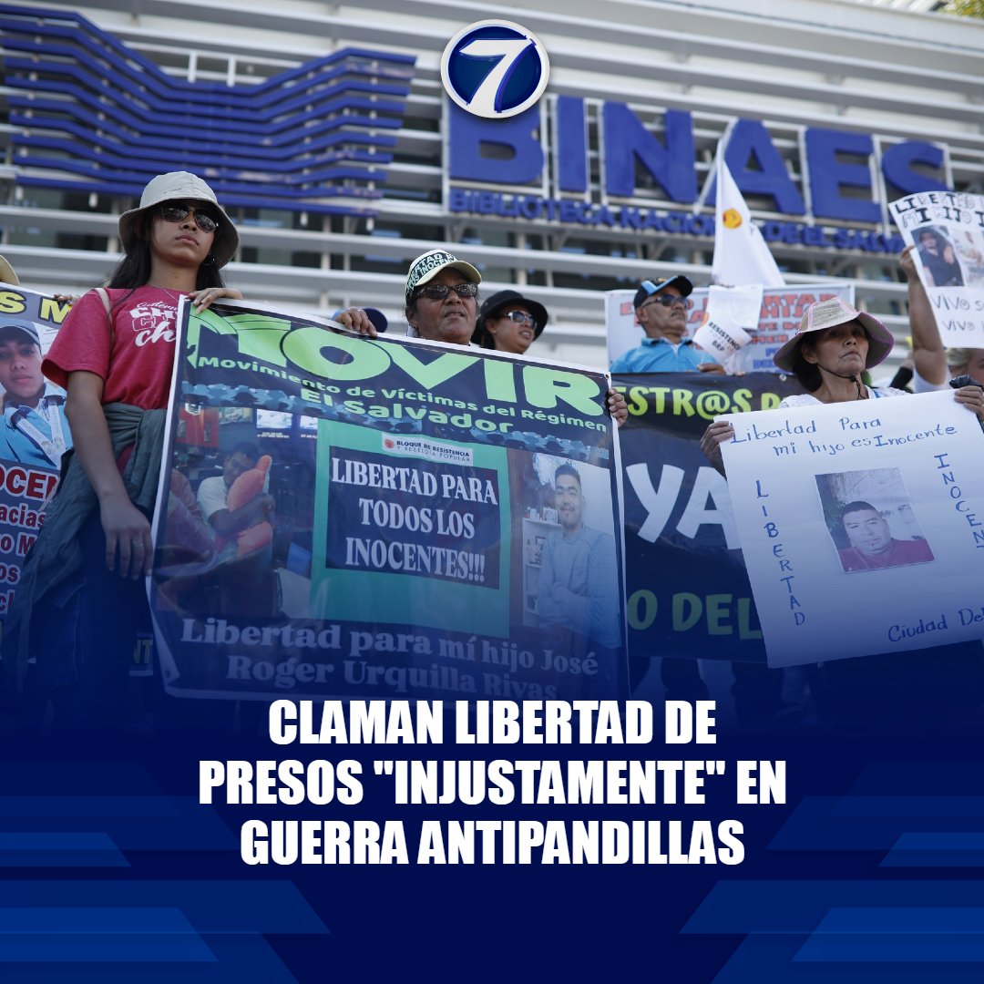 Noti7Guatemala's tweet image. #Salvadoreños claman libertad de #presos ‘injustamente’ en guerra antipandillas 😨➡ bit.ly/3Wiyqkt