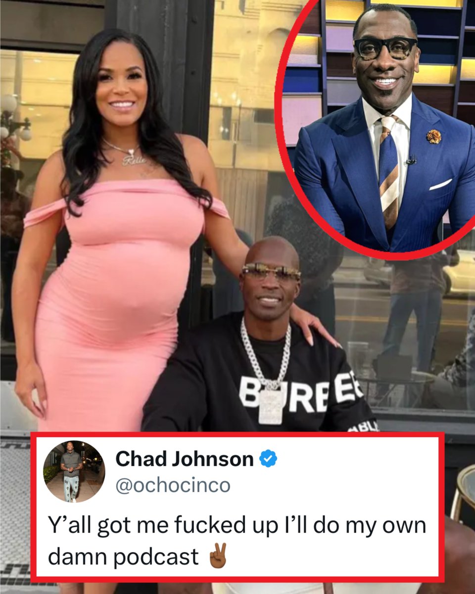 mymixtapez's tweet photo. Chad Johnson reacts to Shannon Sharpe announcing that he is working with his ex-fiancée Sharelle Rosado:

"Y’all got me fucked up" https://t.co/BdcTZNXASK