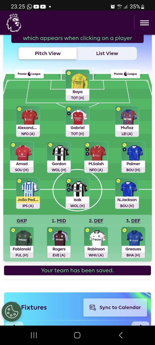 FPL_Blazebay's tweet photo. @Pras_fpl @TheFPLWire Thanks for the great content again! 🫡  Here's my team (2 FTs and 3.1 itb). Should I do Amad to Bruno with one FT? Or maybe just roll and transfer Mbeumo in for Amad / Rogers later? What would you do? 🤔 https://t.co/zTNF90kUZ2