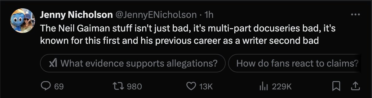 RedViper161's tweet photo. Exactly what this site needed...a generative AI that shows up "just asking questions" in defense of rapists.... https://t.co/pCWtIwxTaO