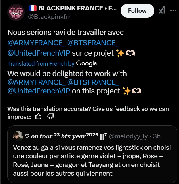 What an hypocrite... and sorry our lightsticks will be purple or white at last.. Nothing else. 
After all what they've done to us , you're still doing charity.
And that heart is obviously not sincere... Apologize first.