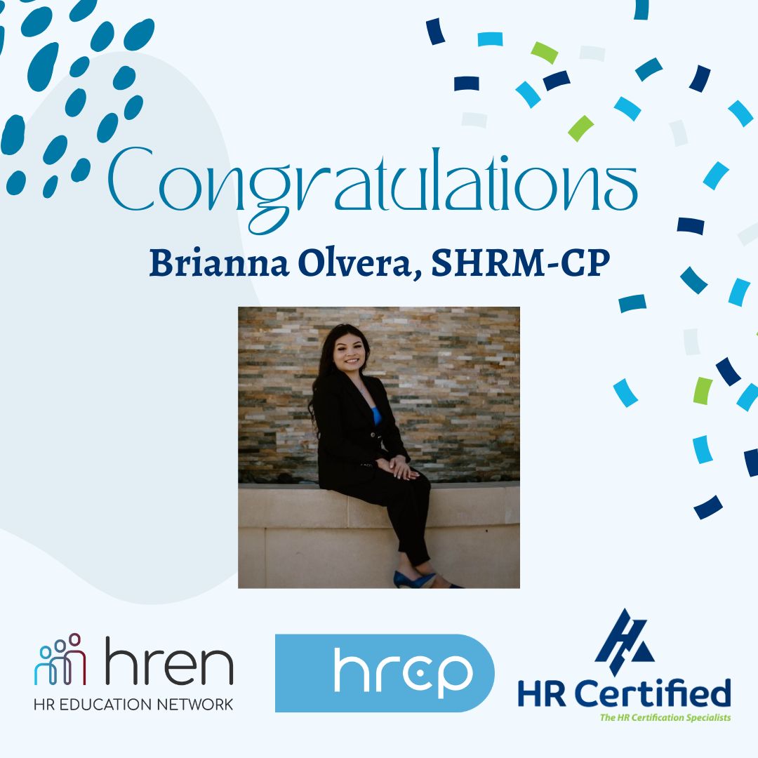 education_hr's tweet photo. Congratulations Brianna! We're so excited to celebrate our newest certified #HR Pro!

We'd love to celebrate you too! Join our February 18th test prep program at the link: https://t.co/skRP0tOfub https://t.co/6aBuPazZ48