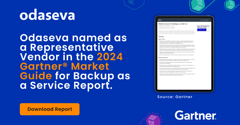 odaseva's tweet photo. We are proud to announce that Odaseva has been named a Representative Vendor in the 2024 Gartner® Market Guide for Backup as a Service
