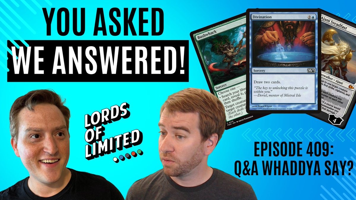 We're in a bit of a lull in the land of limited this week, so it's a perfect time for some hard-hitting questions!

---&gt; youtu.be/mQckG1r2lVw