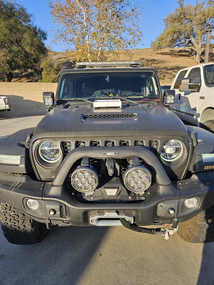 A big THANK YOU to TrioFlatMount.com for supporting us with their speed mount, magnets, disks and 12v cord.  It enabled us to easily mount the <a href="/Starlink/">Starlink</a> mini on the hood of our highly modified Jeep Gladiator.  Critical for communications in the #PalisadesFire burn area.