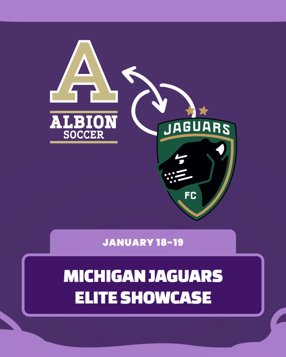 Albion Men's Soccer (@albionmsoccer) on Twitter photo Our staff in attending the Michigan Jaguars Elite Showcase this upcoming weekend!! Email rmoller@albion.edu all schedules and details.
See you all there!
#GoBrits #Brittons #AlbionCollege Our staff in attending the Michigan Jaguars Elite Showcase this upcoming weekend!! Email rmoller@albion.edu all schedules and details.
See you all there!
#GoBrits #Brittons #AlbionCollege