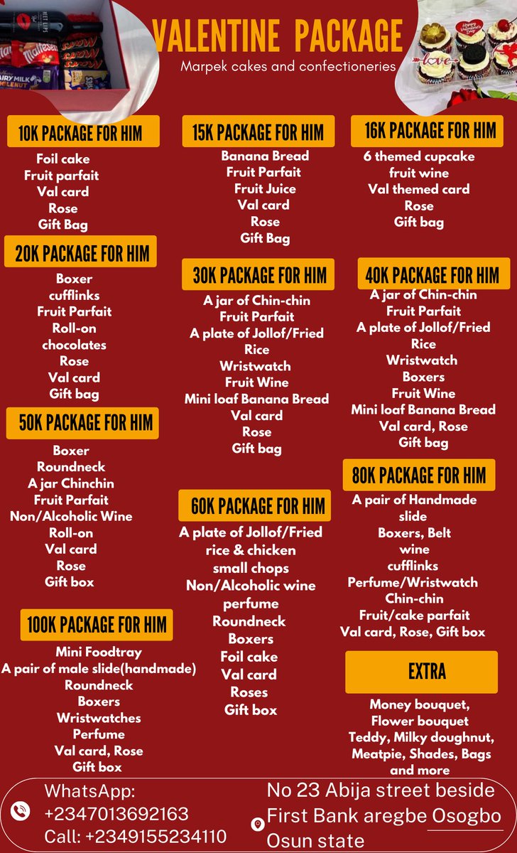 marpek12's tweet photo. it valentine season you don’t need to break a bank before you can surprise your love onces get your Val present for as low 10k we deliver within nationwide😘your patronage will be highly appreciated Location : Aregbe  @Abija osogbo osun state Whats 07013692163 or call 09155234110 https://t.co/hMu5F8lRsI
