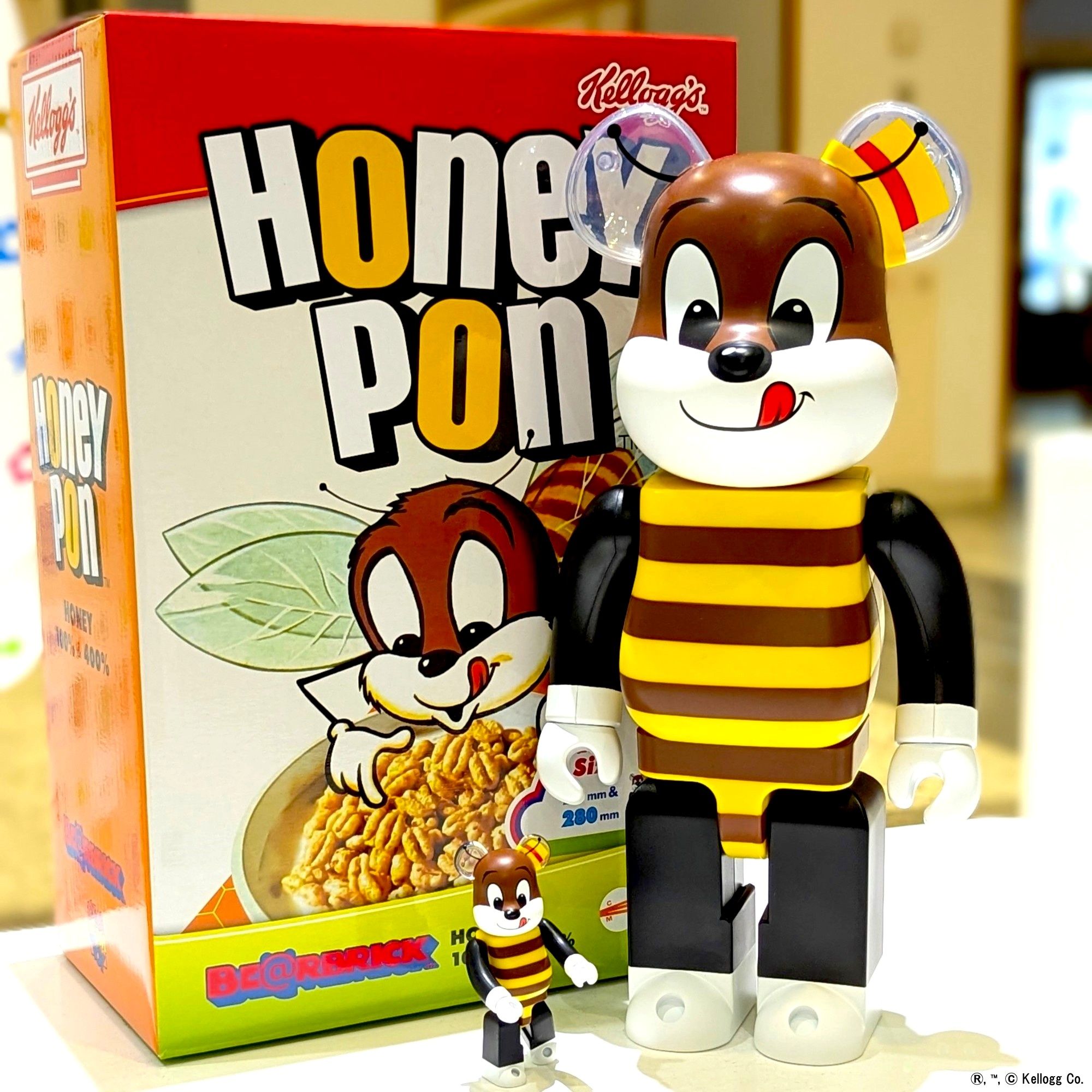 MEDICOM TOY BE@RBRICK HONEY 100％ & 400％ Kellogg's HONEY