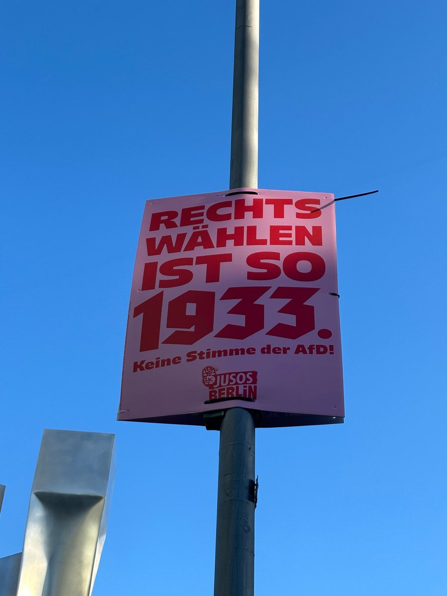 Verkiezingsposter van de Jonge Socialisten in Duitsland.