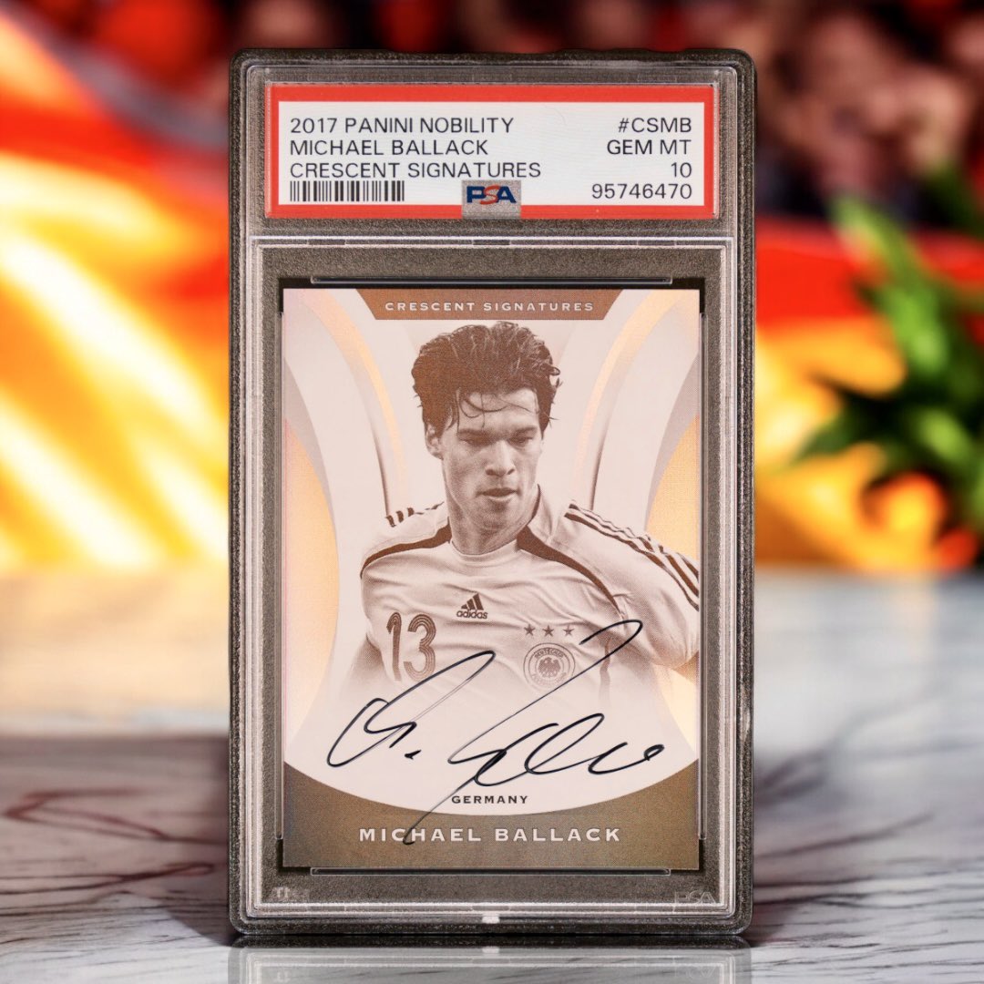 Sharing My Latest PSA Submission: 
⚽️✨ Throwing it back to one of the legends of the game — Michael Ballack! Who remembers his game-changing performances for Germany and Bayern? 🙌

#Panini