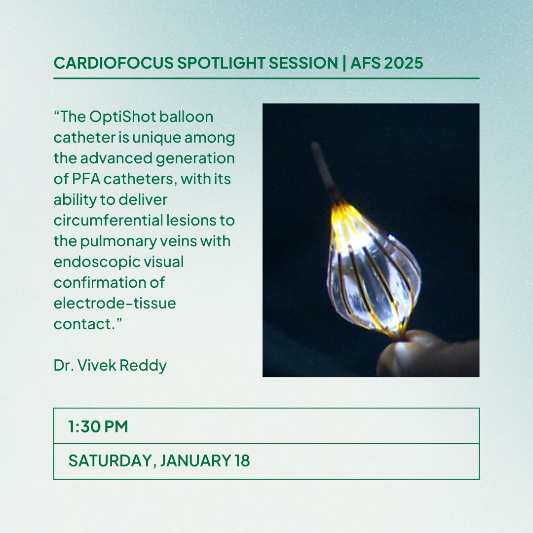The countdown to #AFSymposium2025 in Boston has begun!

Be sure to catch our Spotlight Session showcasing the OptiShot PFA Balloon in action - featuring the first in human case from Prague. This is a moment you won’t want to miss!

📅Saturday, January 18, at 1:30 PM

#epeeps