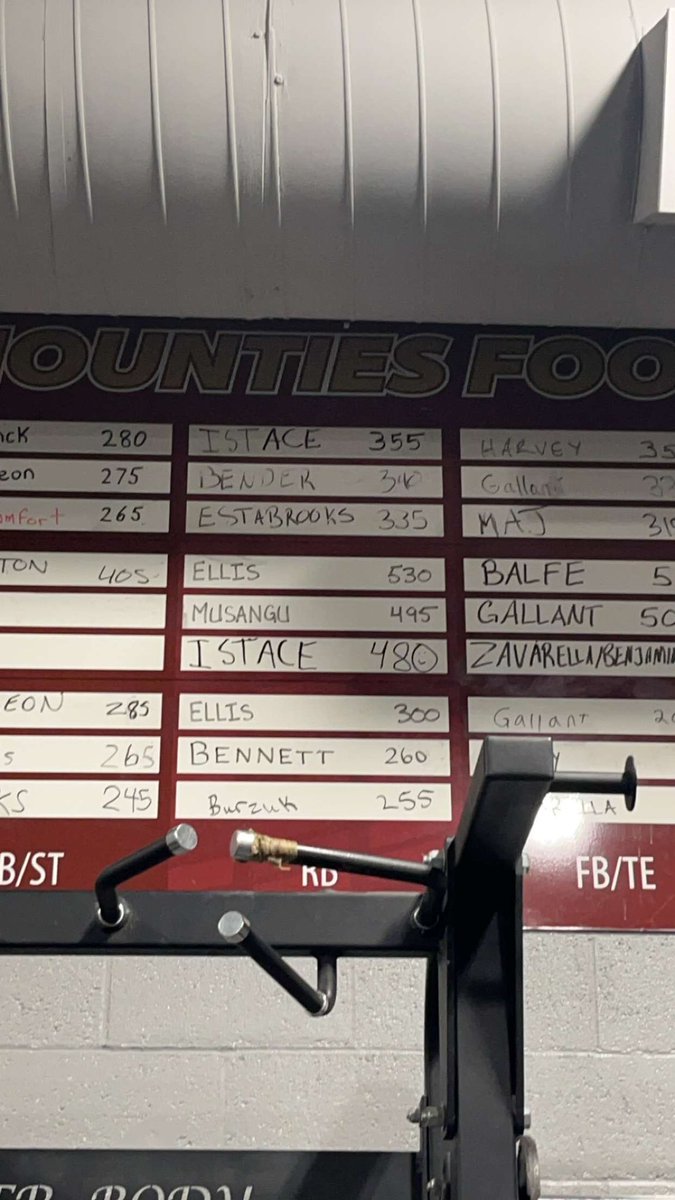 OwenIstaceFB's tweet photo. true freshman: 1st all time bench, 3rd all time squat (running backs) https://t.co/xIGJIfmAz1