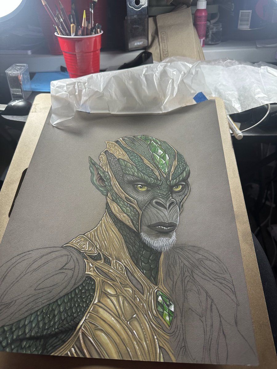 Did you know among our many partners and collaborators lies some true 1:1 artists 💎

<a href="/Art_PHeston/">Atlaz (Peter Heston)</a> has been working in the background to bring to life his vision of the Nordova 🔥🔥

This is the first 1:1 physical painting that will go to a DLG OG that trusted the process!!