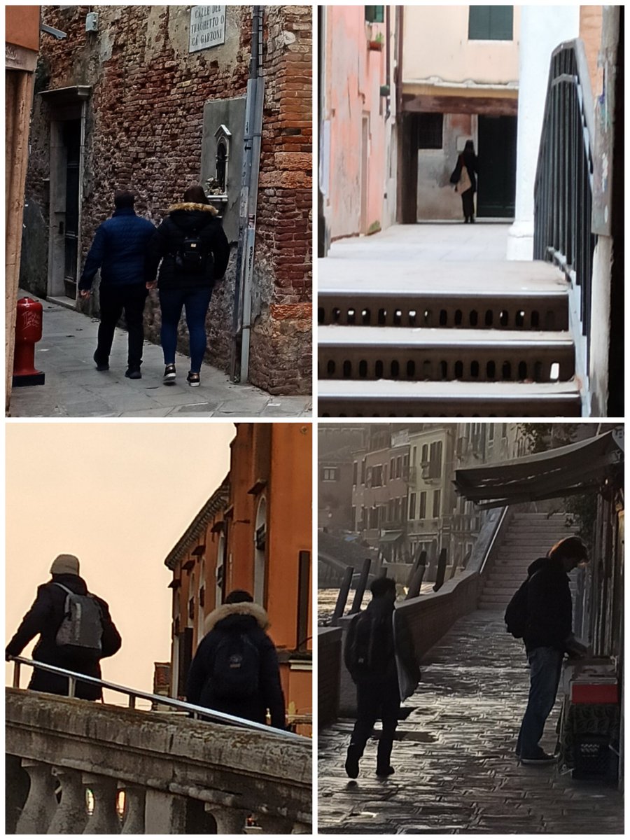 Lo zaino di dimensioni medio-piccole e la borsa in tela portata alla spalla (non a tracolla) identificano chi a #Venezia ci vive, lavora o studia: è quasi matematico, fidatevi