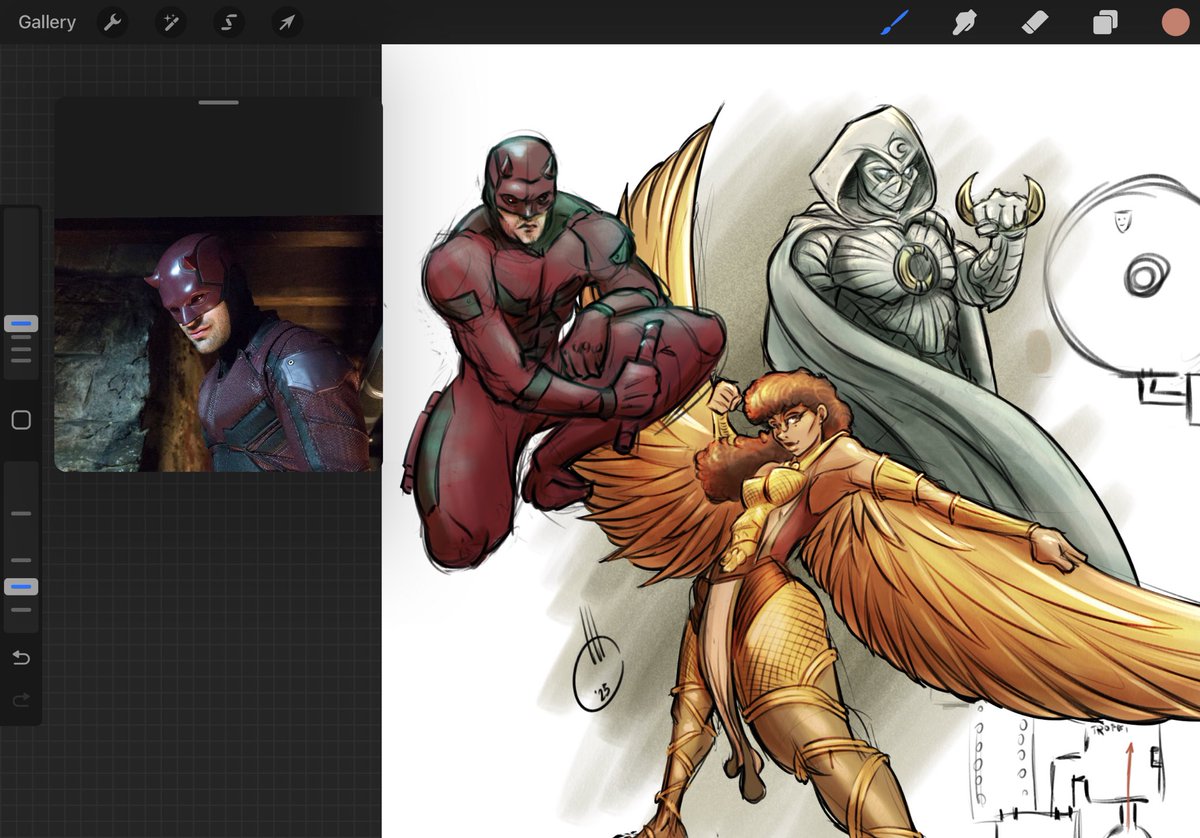 SupesBatsyArt's tweet photo. Also #Daredevil because yes https://t.co/NWgKrzEEm7