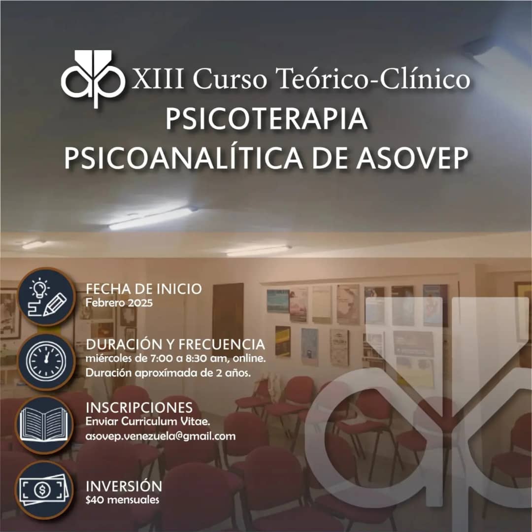 asovep's tweet photo. Asovep informa que aún se están recibiendo credenciales para el Curso de Psicoterapia Psicoanalítica que dará inicio en febrero https://t.co/gr1xVIdOEt