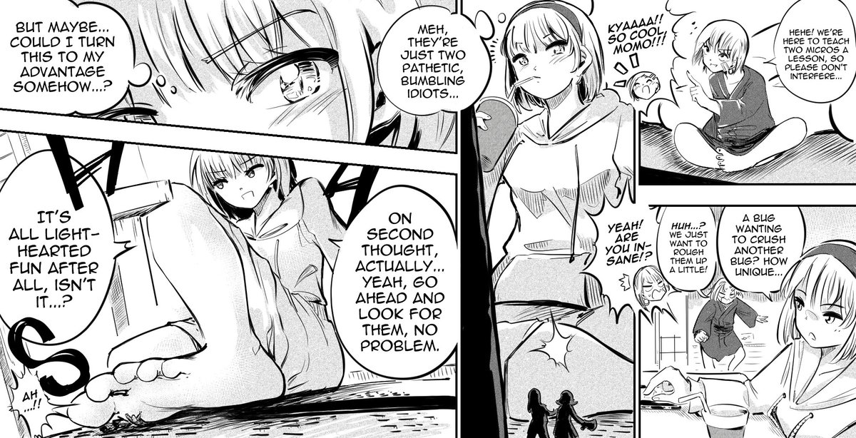 Oh no, what is she planning on doing...? 🚑🚑🚑 Here's part three of my latest comic: next tweet, the fourth part!~ #tiny #giantess #SizeTwitter #HalfInchHigh