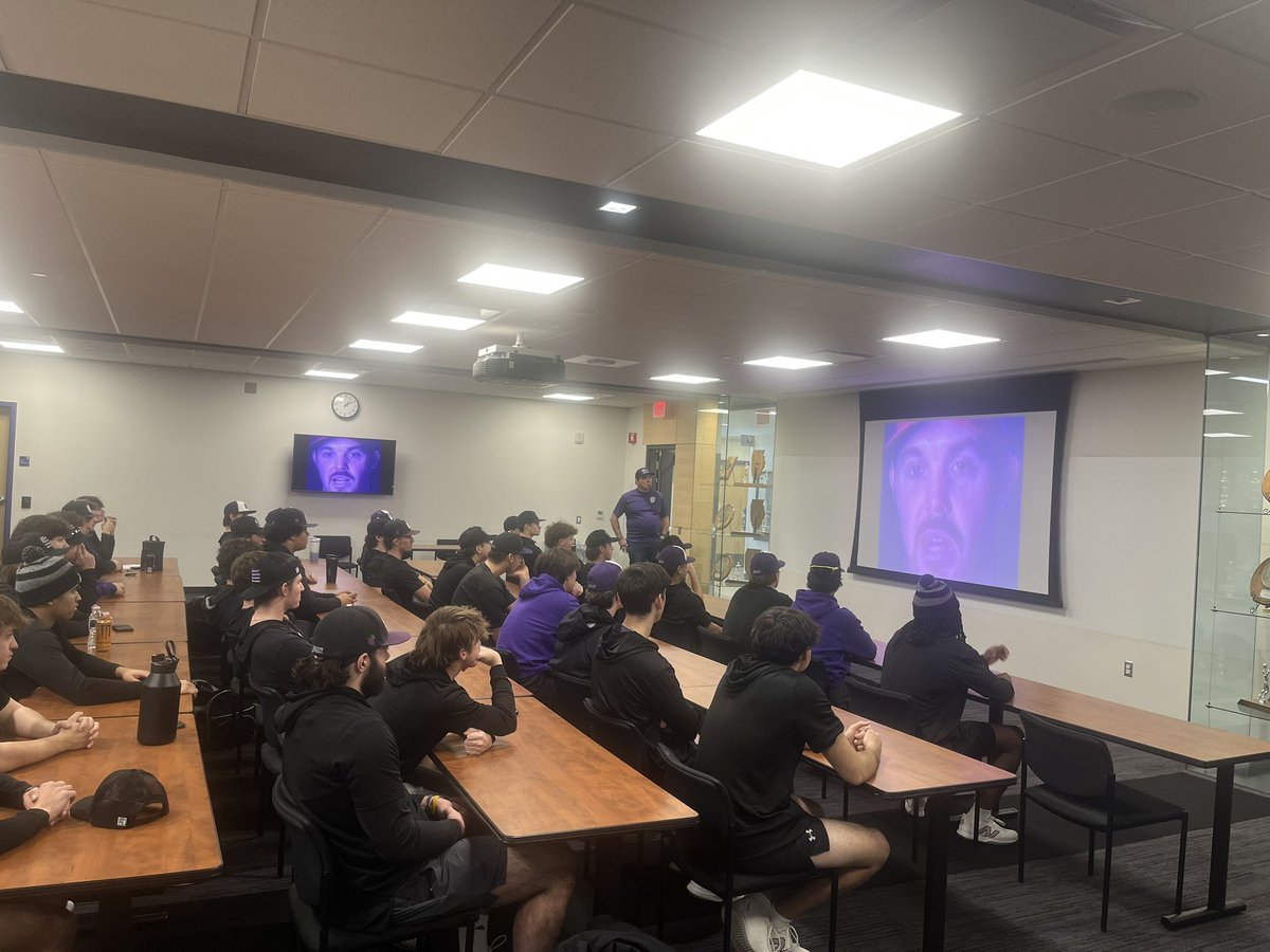 Always an honor and amazing opportunity to have 2x World Series Champion and local product, Scott Spiezio, on campus today to talk to the team.  Scott’s story is such an inspiration for us all.