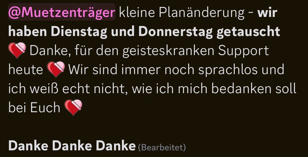 Kleine Planänderung ❤️