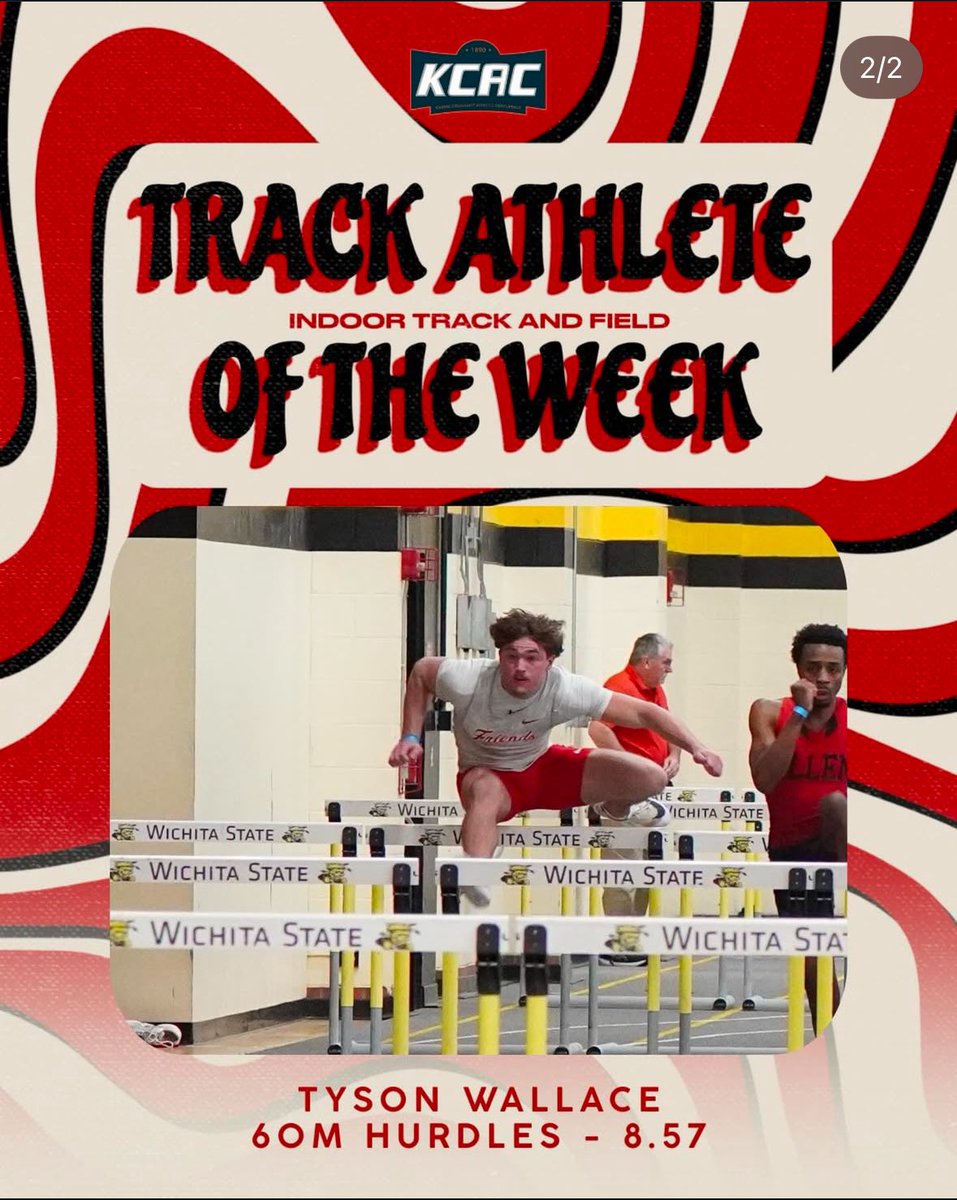 Track athlete of the week. 
All Glory to God🙏🏼
<a href="/FriendsU/">Friends University</a>