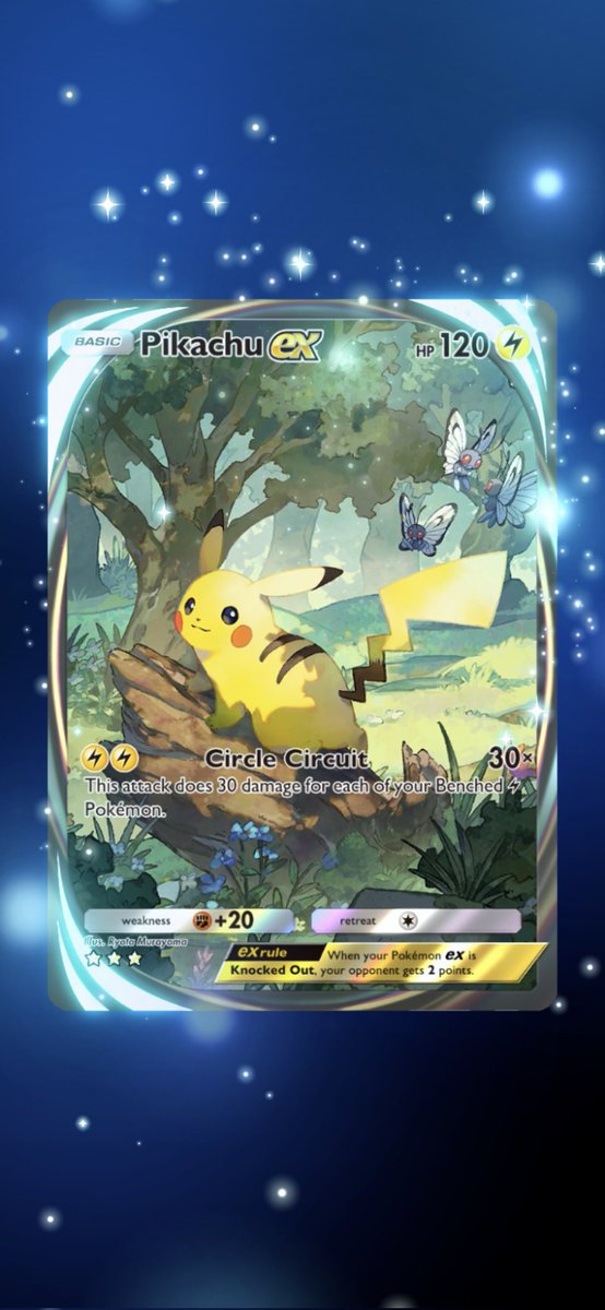 bectriesfood's tweet photo. OMG THE ANIMATION WHEN YOU PULL THIS CARD IS SO COOL! #pokemontcgp #Pokemon https://t.co/zGSkwKnccX