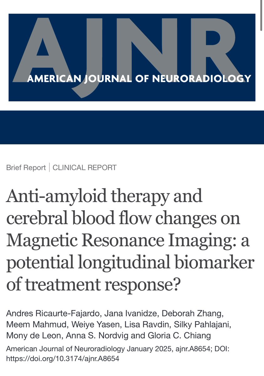 WCM Molecular Imaging and Therapeutics (@molecularwcm) on Twitter photo Congratulations to <a href="/AndresRicaurte1/">Andres Ricaurte Fajardo</a>, <a href="/GloriaChiangMD/">Gloria Chiang, MD</a>, <a href="/AnnaNordvig/">Anna Nordvig MD</a>, <a href="/jana_ivanidze/">Jana Ivanidze</a> & team for their innovative paper published at <a href="/TheAJNR/">AJNR</a> on ASL-MR and anti-amyloid therapy response in Alzheimer disease!
<a href="/WCMRadiology/">Weill Cornell Medicine Radiology</a> <a href="/WCMCNeurology/">Weill Cornell Neurology</a> <a href="/WeillCornell/">Weill Cornell Medicine</a>
ajnr.org/content/early/… Congratulations to <a href="/AndresRicaurte1/">Andres Ricaurte Fajardo</a>, <a href="/GloriaChiangMD/">Gloria Chiang, MD</a>, <a href="/AnnaNordvig/">Anna Nordvig MD</a>, <a href="/jana_ivanidze/">Jana Ivanidze</a> & team for their innovative paper published at <a href="/TheAJNR/">AJNR</a> on ASL-MR and anti-amyloid therapy response in Alzheimer disease!
<a href="/WCMRadiology/">Weill Cornell Medicine Radiology</a> <a href="/WCMCNeurology/">Weill Cornell Neurology</a> <a href="/WeillCornell/">Weill Cornell Medicine</a>
ajnr.org/content/early/…