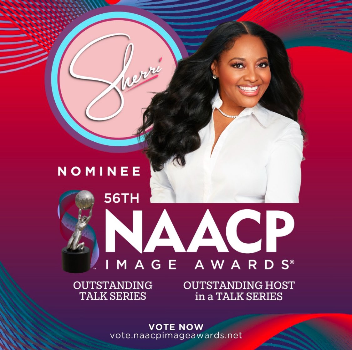 Sherri Shepherd (@sherrieshepherd) on Twitter photo So much going on in the world, but we work hard to offer escapism through comedy for people who need it.
As a result, <a href="/sherrishowtv/">📺 SHERRI 📺</a> earned three nominations for <a href="/naacpimageaward/">NAACP Image Awards®</a>.
We’d love your support, You can VOTE for us at vote.NAACPImageAwards.net. 💞#SherriShowTV So much going on in the world, but we work hard to offer escapism through comedy for people who need it.
As a result, <a href="/sherrishowtv/">📺 SHERRI 📺</a> earned three nominations for <a href="/naacpimageaward/">NAACP Image Awards®</a>.
We’d love your support, You can VOTE for us at vote.NAACPImageAwards.net. 💞#SherriShowTV